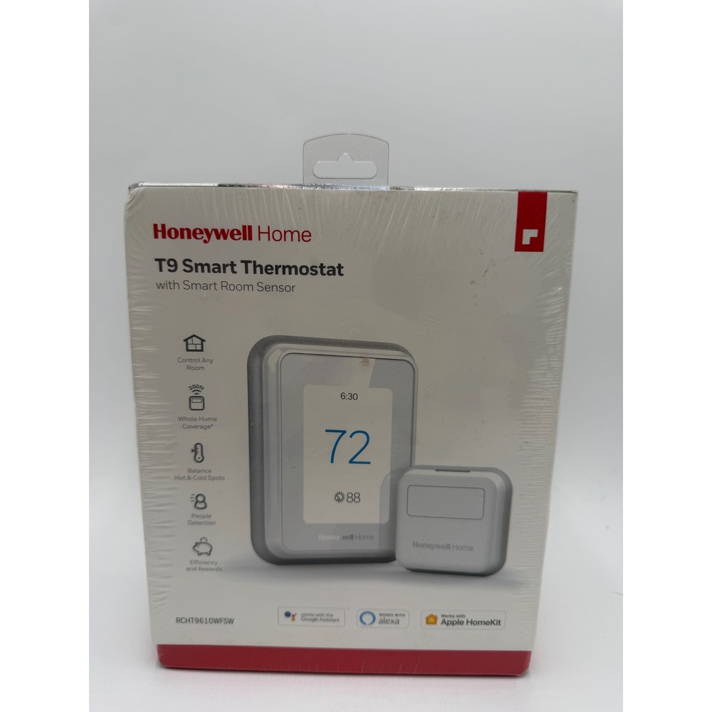 Honeywell Home T9 Smart Thermostat with Smart Room Sensor White SEALED